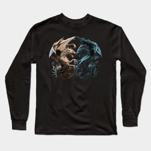 Epic Battle of Mythical Creatures - Illustration Artwork Long Sleeve T-Shirt